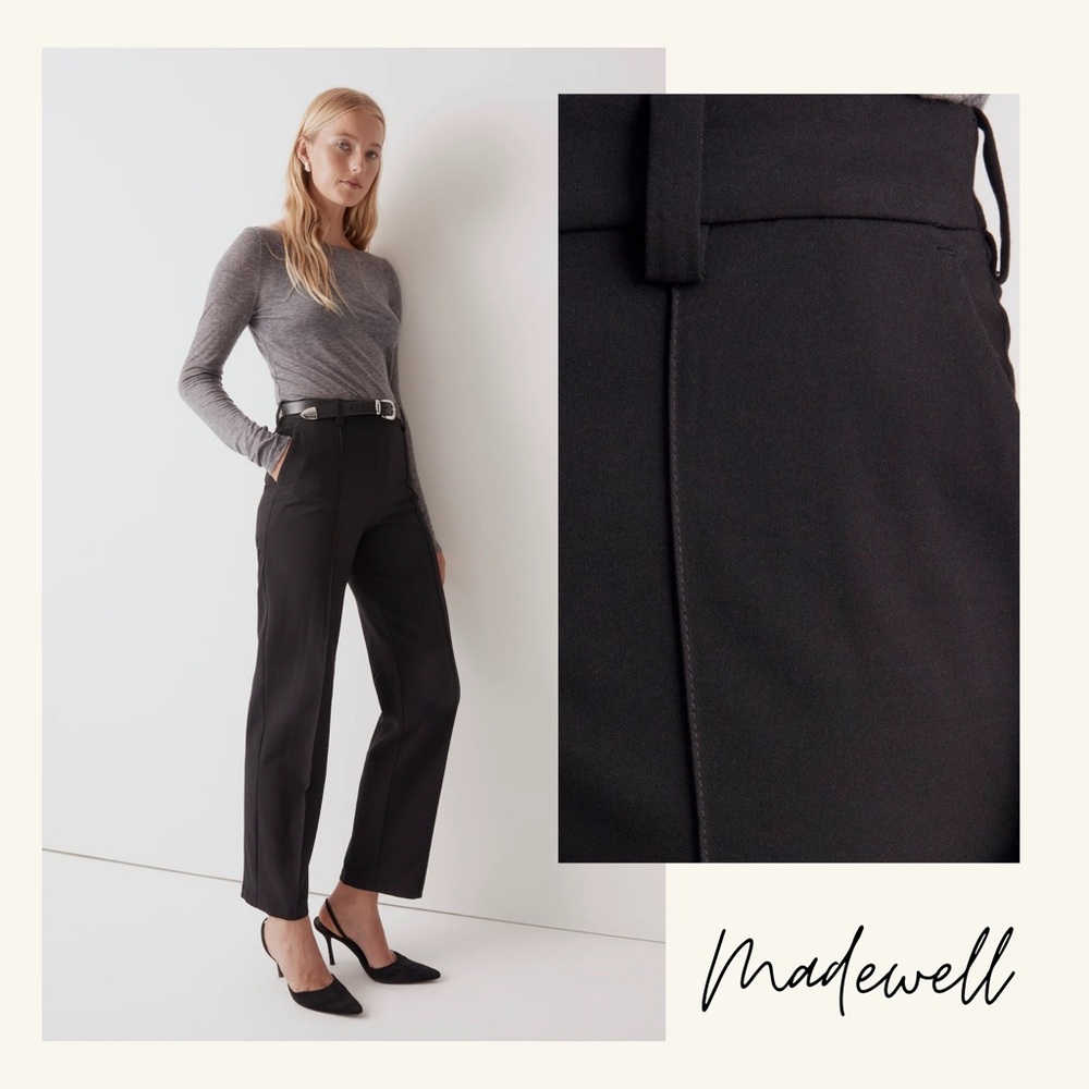 Madewell Fairbanks Black Pleated Work Slacks – Size 4, SOLD OUT at Madewell